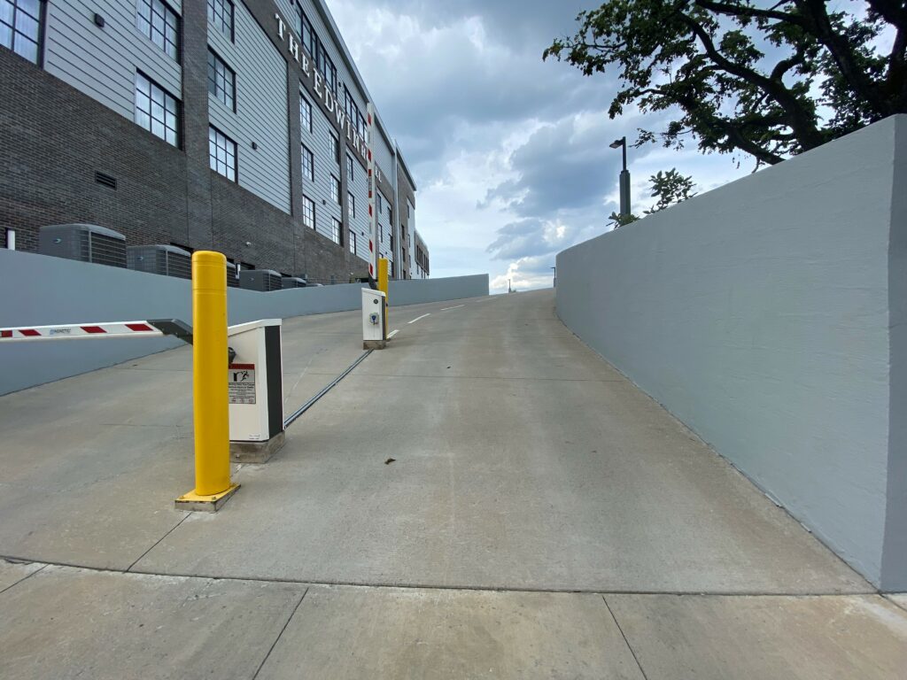 parking deck entrance